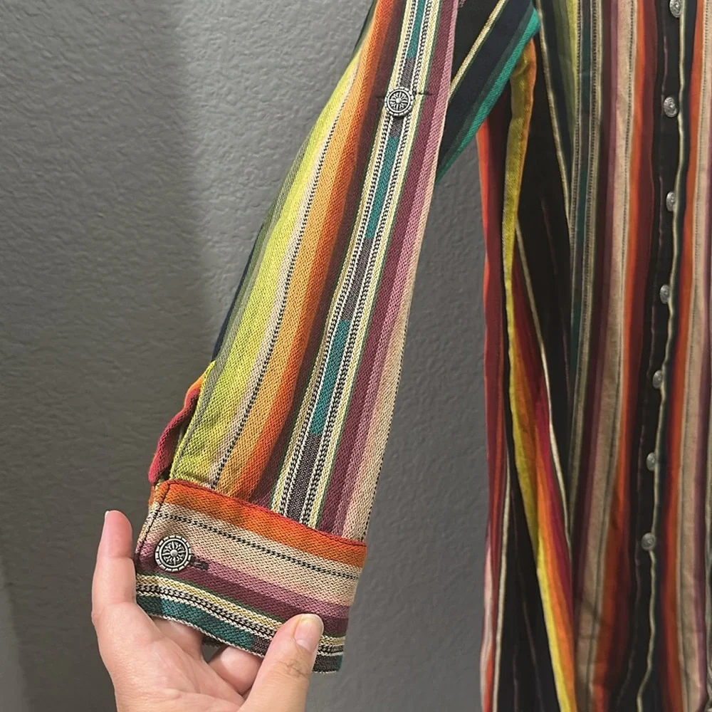 Silverado vintage western women’s multicolor button down dress size XS